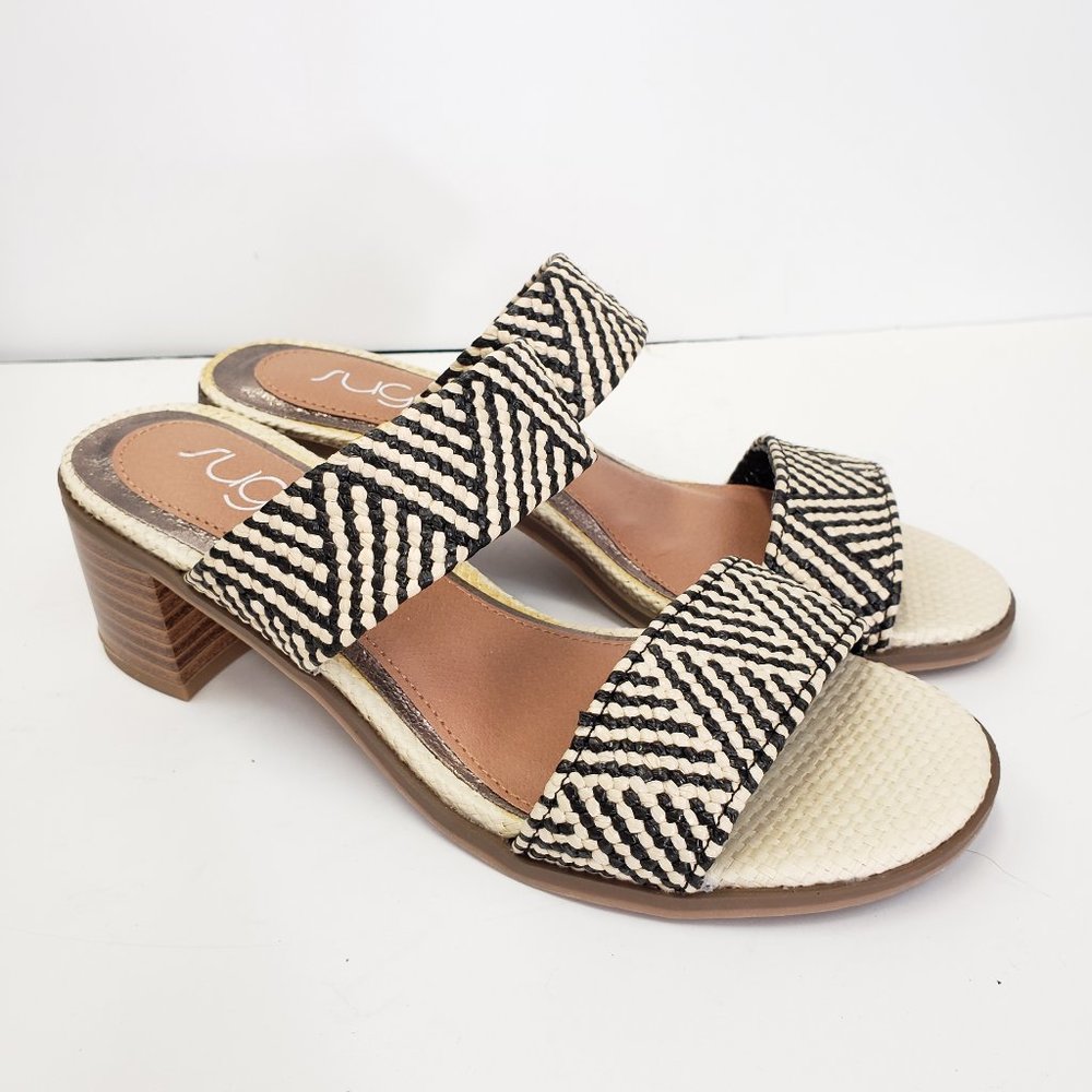 Sugar 'Halo' Heeled 2-Band Slide-on Heeled Sandal Size 6